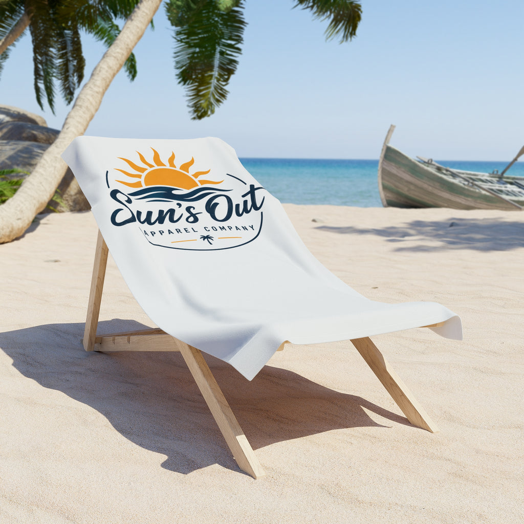 Sun's Out Beach Towel – Sunny Surf Logo Cotton Beach Towel