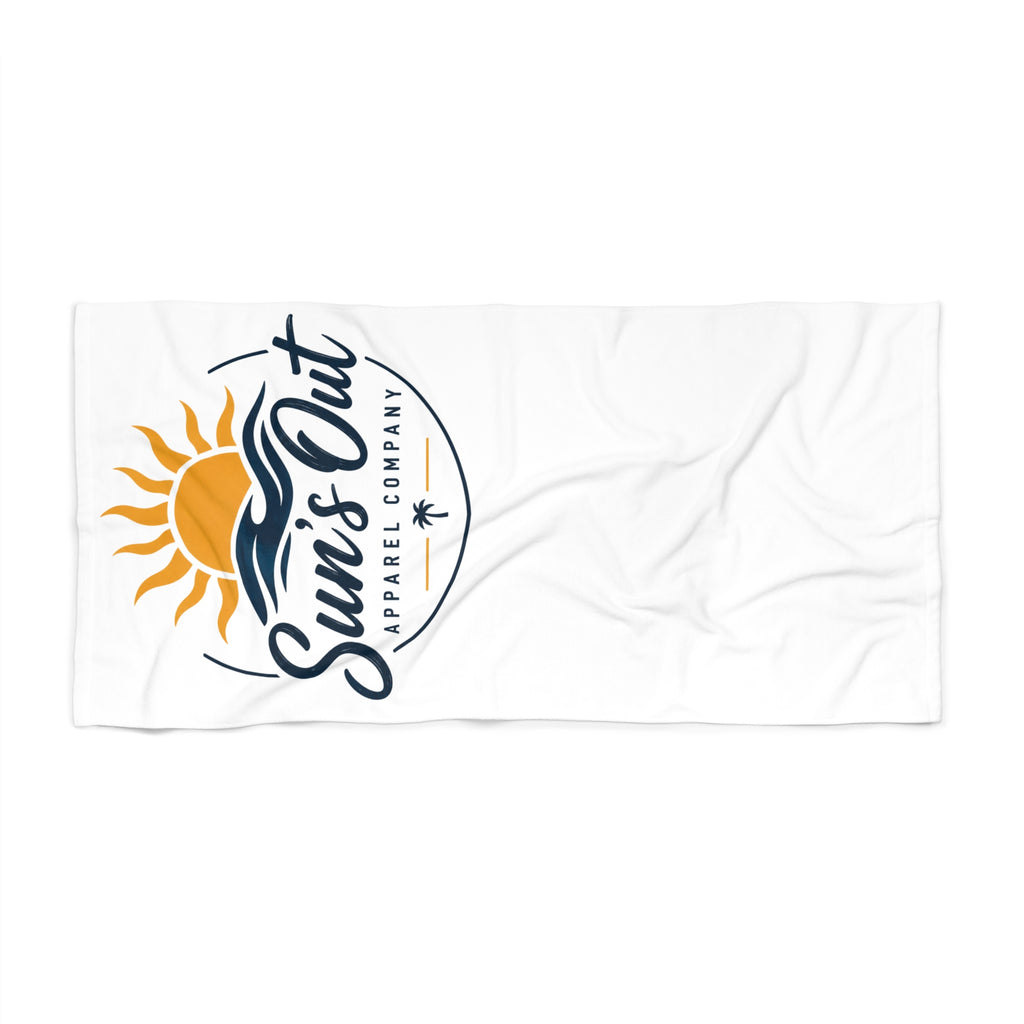 Sun's Out Beach Towel – Sunny Surf Logo Cotton Beach Towel
