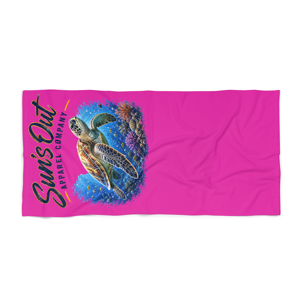 Copy of Sun's Out Sea Turtle Beach Towel – Tropical Ocean Wave Design