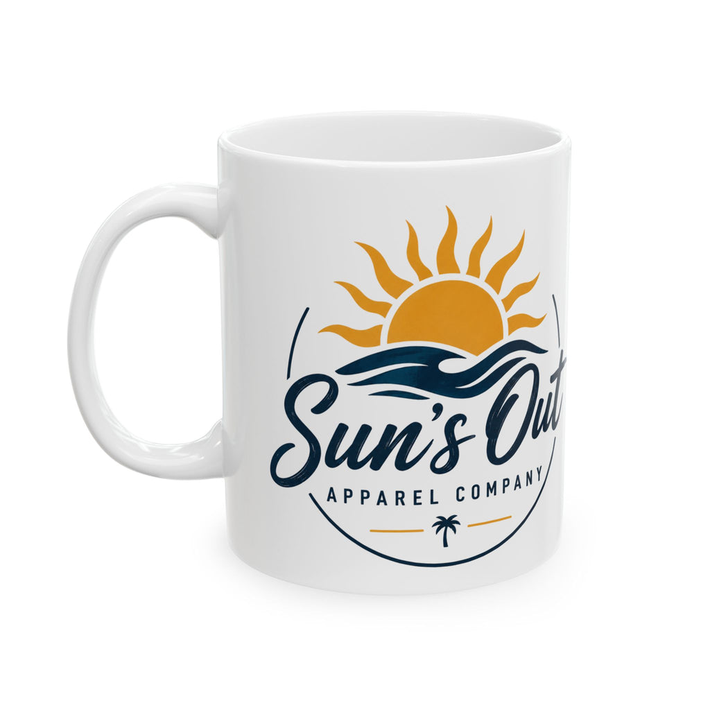Sun's Out Ceramic Mug – Beach Sunrise Coffee Cup (11oz & 15oz)