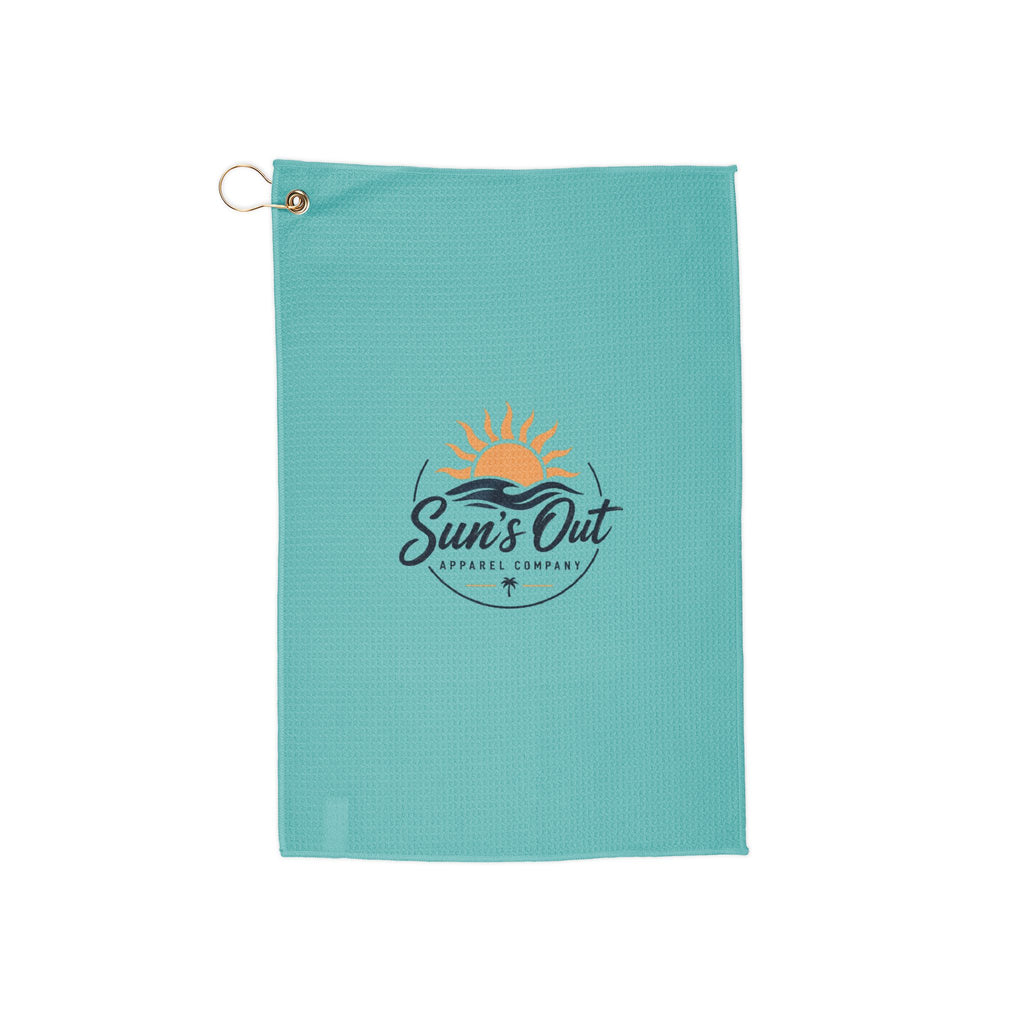 Golf Towel - "Sun's Out" Microfiber Golf Towel with Clip, Absorbent Club & Ball Towel for Golfers