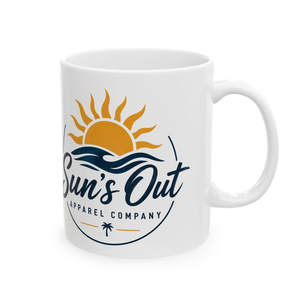 Sun's Out Ceramic Mug – Beach Sunrise Coffee Cup (11oz & 15oz)